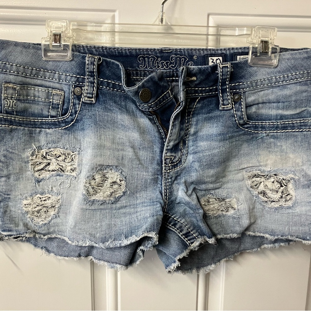 Miss Me Light Blue Jean Shorts
